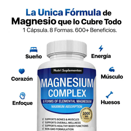 Magnesium Complex Premium 60caps |8 Magnesios Esenciales para Más Energía y Bienestar
