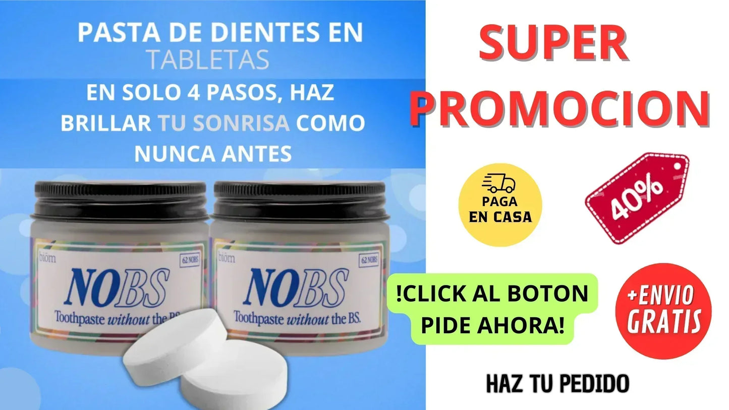 NOBS - PASTA DENTAL EN TABLETAS NANOHIDROXIAPATITA