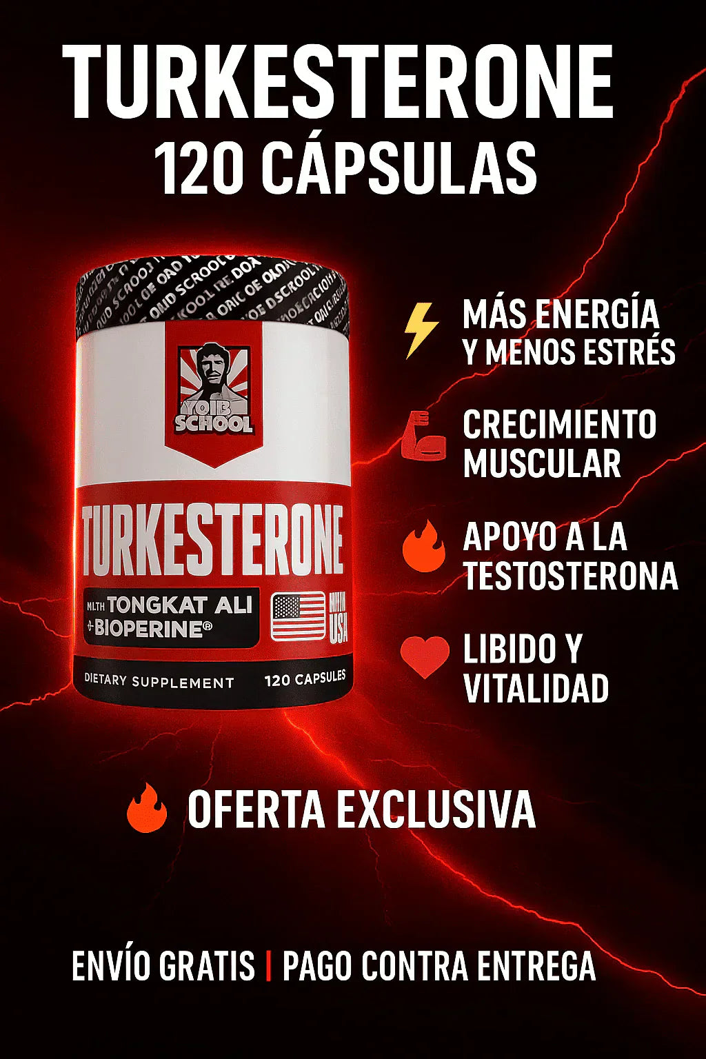 TURKESTERONE® - 120 capsules [FUERZA+DISPOSICIÓN+ACTUACIÓN]