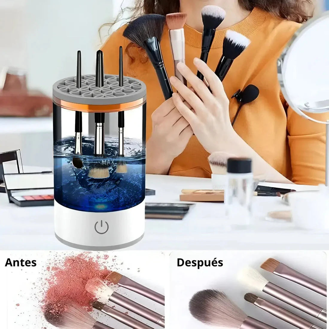MINI LAVADORA DE BROCHAS DE MAQUILLAJE *ORIGINAL*