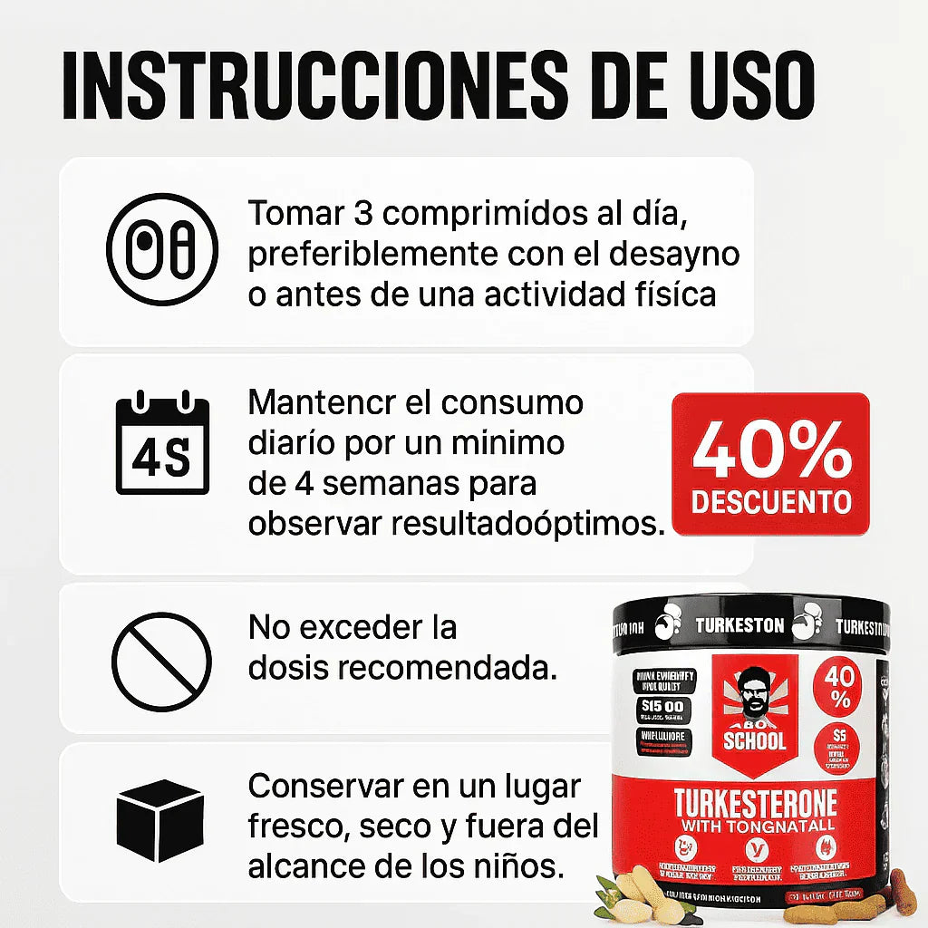 TURKESTERONE® - 120 capsules [FUERZA+DISPOSICIÓN+ACTUACIÓN]