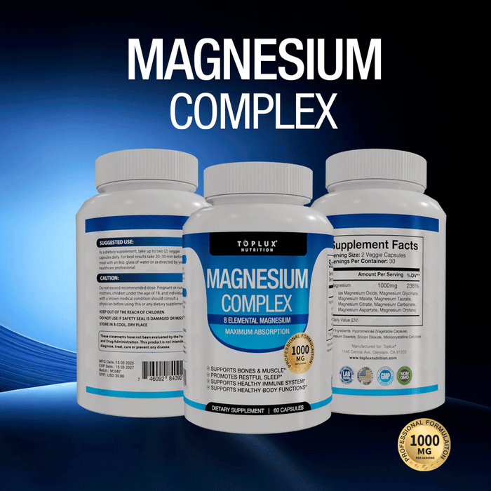 Magnesium Complex Premium 60caps |8 Magnesios Esenciales para Más Energía y Bienestar