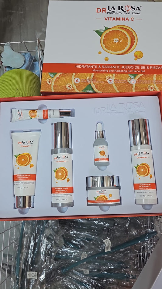 🧴✨ Set de Skincare con Vitamina C (6 piezas)🍊