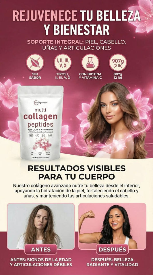 Colágeno Premium Multi Péptidos 907g -Corre qué se acaba🔥 2x1