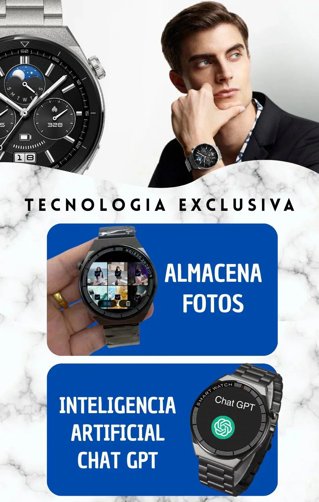 🕒 Smartwatch GT3 MAX – Tecnología, Estilo y Salud en tu Muñeca